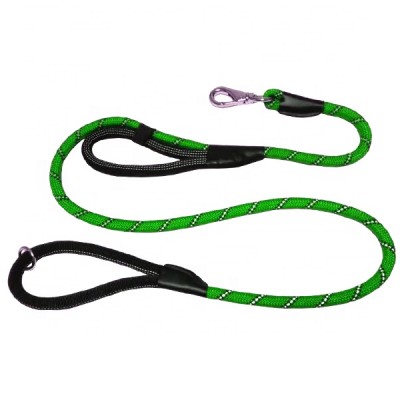 Eco Friendly Heavy Duty Metal Clasp Leather Accessory Mountain Climbing Dog Rope Leash Training