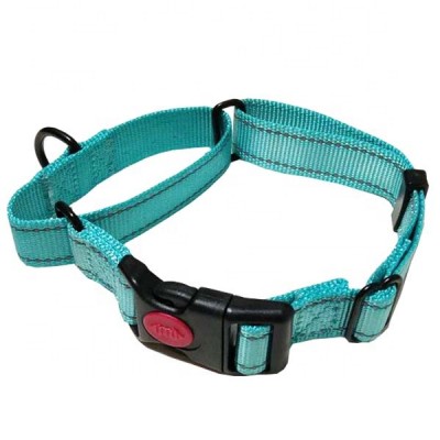 Premium Reflective Nylon Dog Collar with Metal Buckle